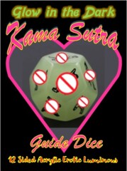 12 Sided Acrylic Erotic Luminous Dice - Kama Sutra Sex Guide Dice